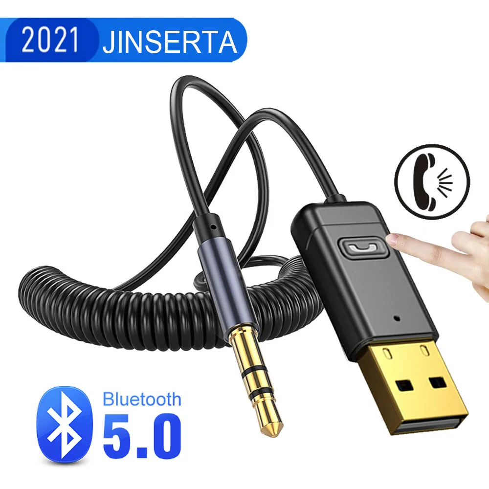 

JINSERTA USB Bluetooth беспроводной автомобильный аудиоприемник 3,5 мм AUX переходник передатчика музыкальный плеер для ПК ТВ автомобиля домашние дина...