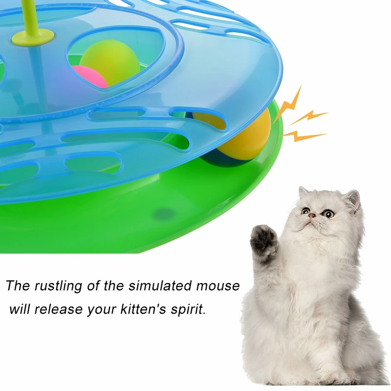 Милый 1 шт мяч и трек интерактивная игрушка для котенка интеллект диск кошка