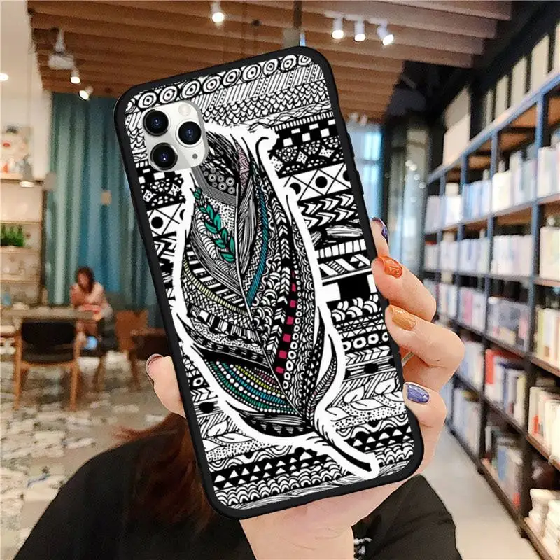 

Black and white art sketch painting Phone Case for iPhone 11 12 pro MINI XS MAX 8 7 6 6S Plus X 5S SE 2020 XR