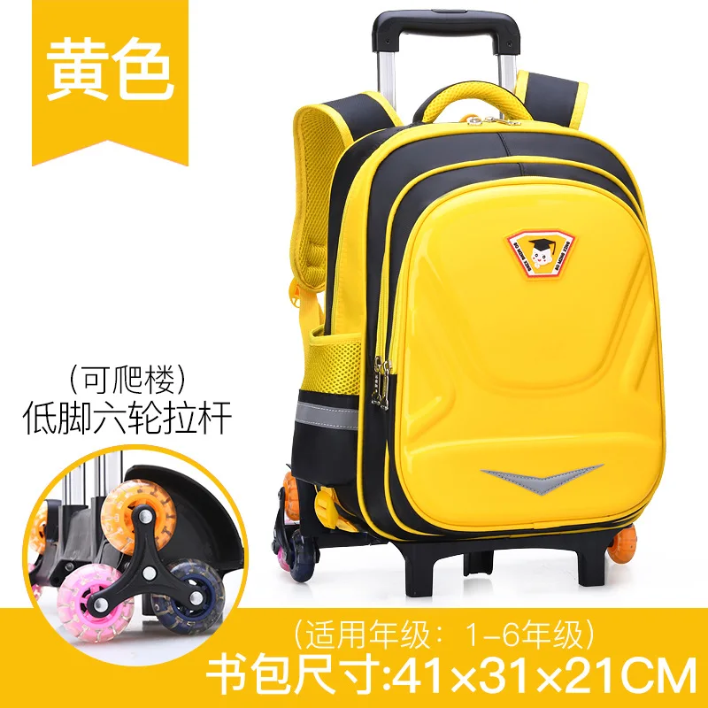 waterproof Children Trolley school Backpack School Bags For Grils boys kids Backpacks Removable 3D Wheel Bag teenagers Mochilas