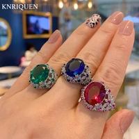 retro 925 sterling silver gemstone party rings for women charms 1214mm sapphire ruby emerald ring fine jewelry birthday gift