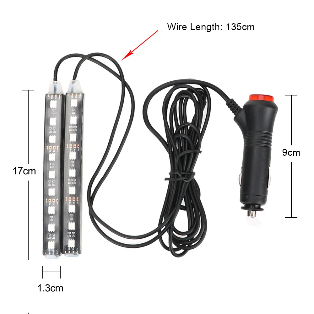 Светодиодная напольная полоса для приборной панели лампа салона автомобиля