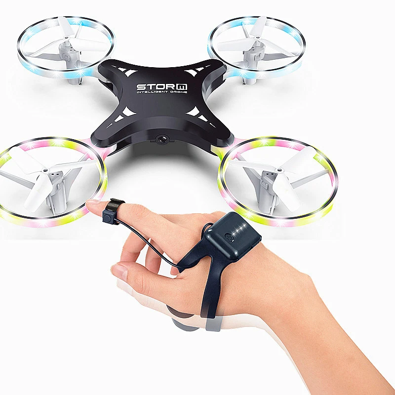 

Smart Watch Wireless Control Sensor Gesture Control RC Drone UFO Model Foldable Arm 3D Roll All Body Lighting MINI RC Quadcopter