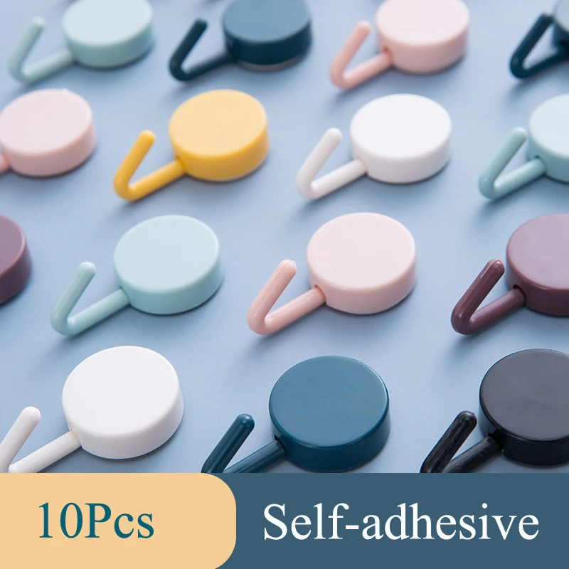 

10pcs Self-adhesive Wall-mounted Hanging Hooks