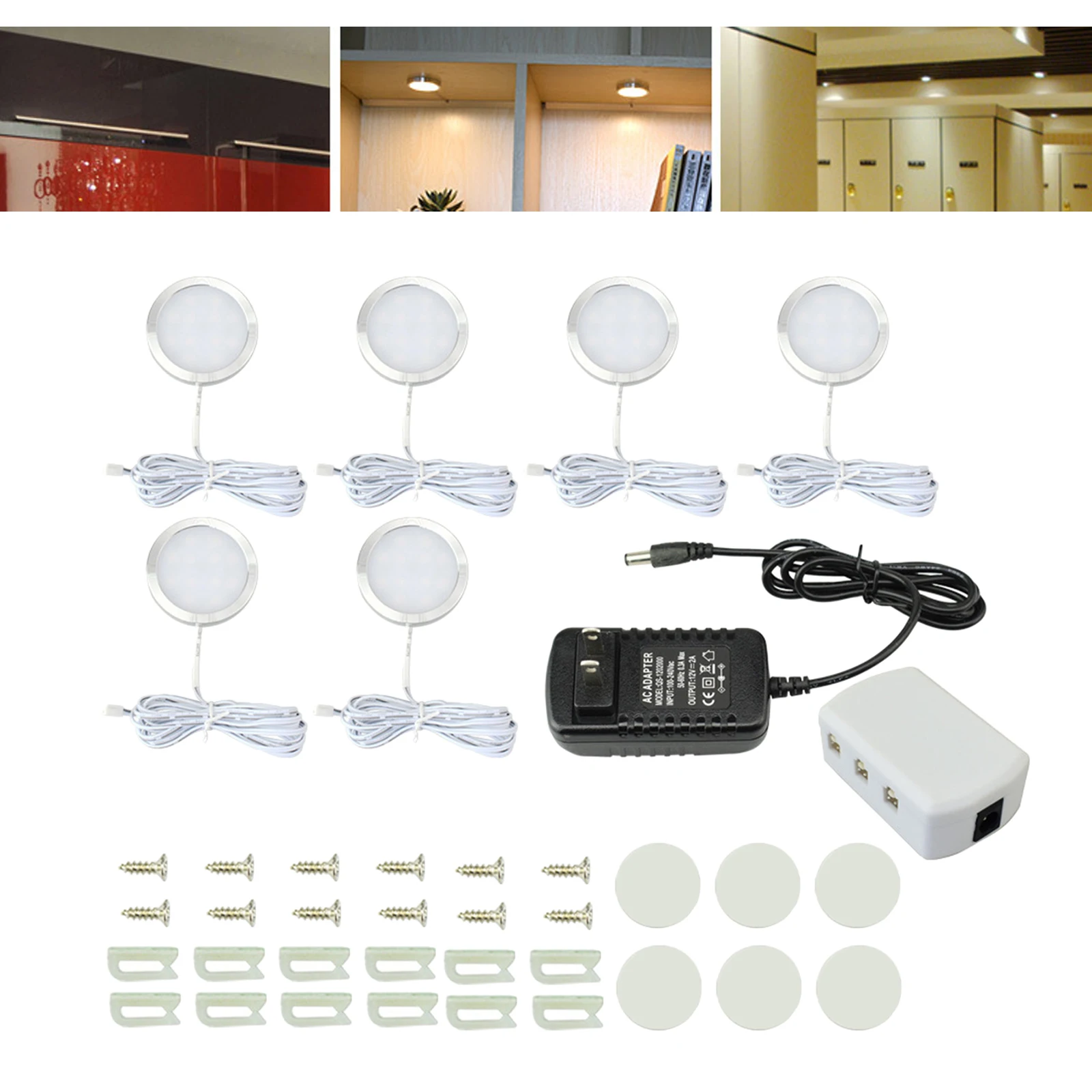 

Under Cabinet LED Lighting kit LED Closet Light Super Bright LED Night Light Wall Lights Stick-on Anywhere