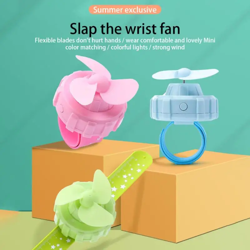 Наручные мини-часы с вентилятором и USB-зарядкой летние портативные беззвучные