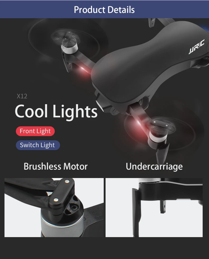 JJRC X12 Дрон с gps 5G WiFi FPV Бесщеточный мотор 1080P HD камера gps двойной режим позиционирования складной RC Дрон Квадрокоптер RTF