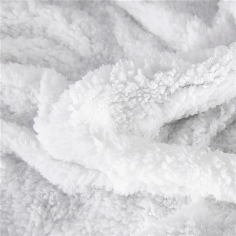 Фланелевое Одеяло с рисунком из плотного флиса и шерсти двойное одеяло для