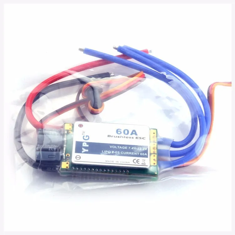 

YPG 60A ESC Brushless Speed Controller 2~6S SBEC For RC Helicopter Airplane rc plane