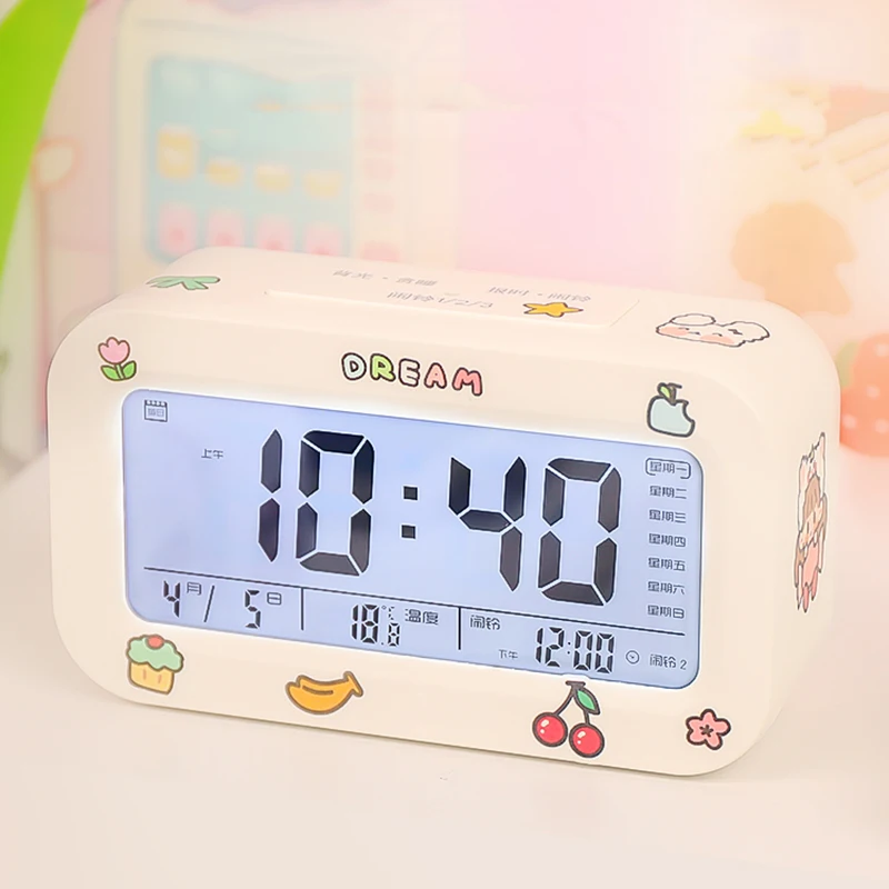 

Led Digital Alarm Clock Battery Rechargeable Kit Boys Alarm Clock Kids Creative Aesthetic Bell Despertador Desk Decoration NZ50