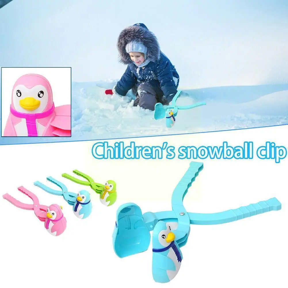 

Penguin Shape Snowball Maker Winter Plastic Snowball Kids Outdoor Toys Maker Toys Game Snowball Star Maker Mold Clip X3E8