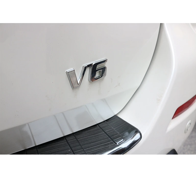 1Pcs Metal V6 4WD AWD Emblem Badge Sticker Car Body Trunk Accessories For Toyota Honda FIAT Jeep VW Ford Cadillac Mazda Nissan | Автомобили