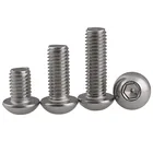 Винт с круглой головкой и шестигранным отверстием М6, М8, М10, 316, винт с шестигранной головкой из нержавеющей стали 316