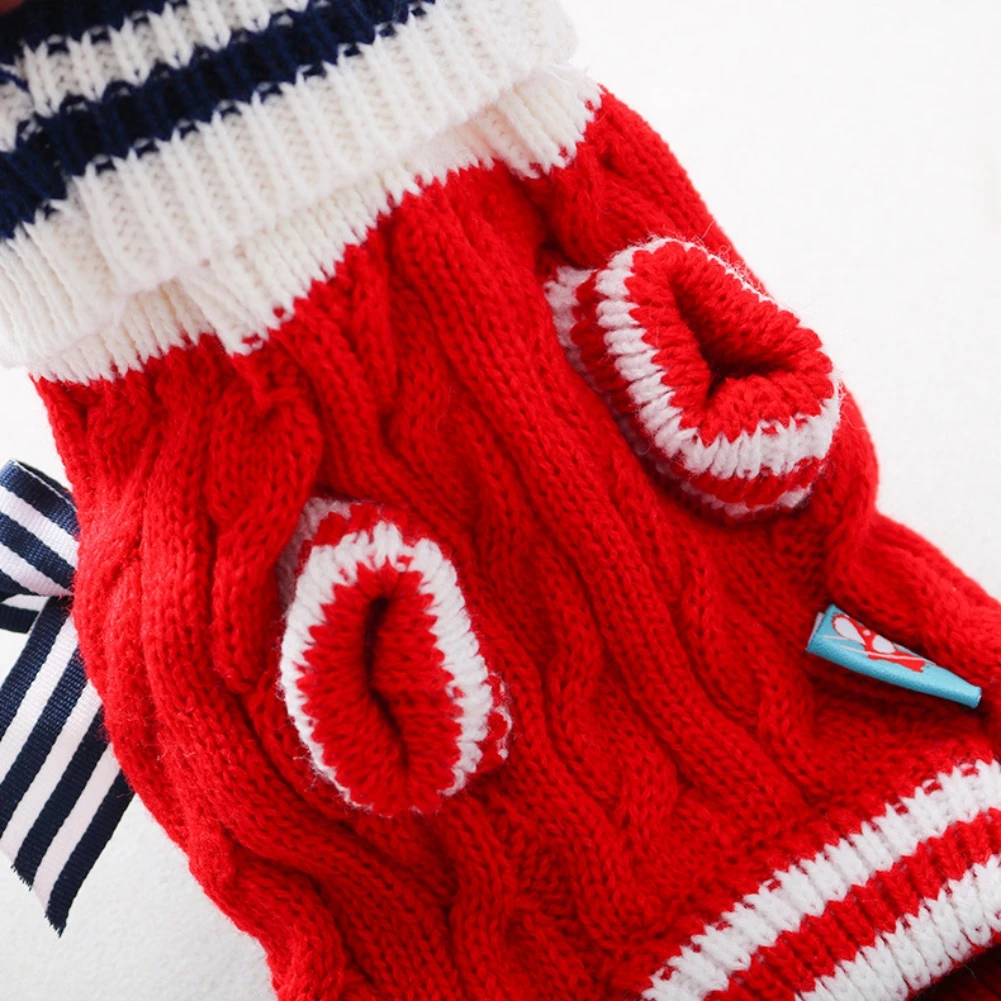 Одежда для домашних животных галстук-бабочка в морском стиле клетчатый свитер