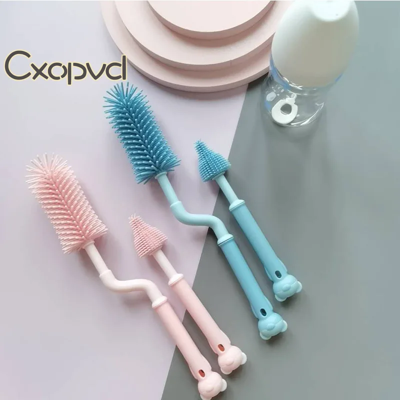 

Baby Bottle Brush Small Bottle Silicone Gel Scrubber Cleaner Brushes Set Milk Water Cleaning Kit Cup Clean Cleaning Brush