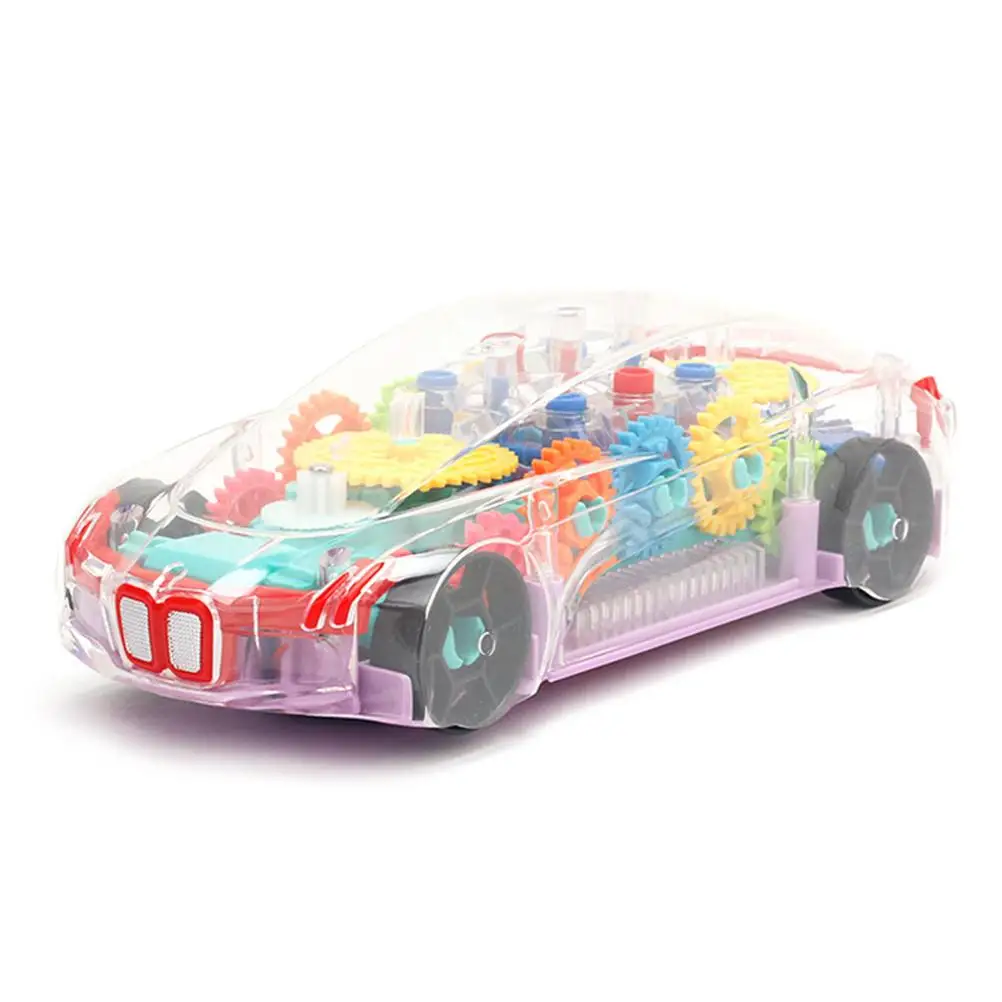 

Прозрачная Механическая Шестерня автомобиль игрушка для детей гоночные автомобили Детская игрушка автомобиль светильник кой и музыкой Мо...