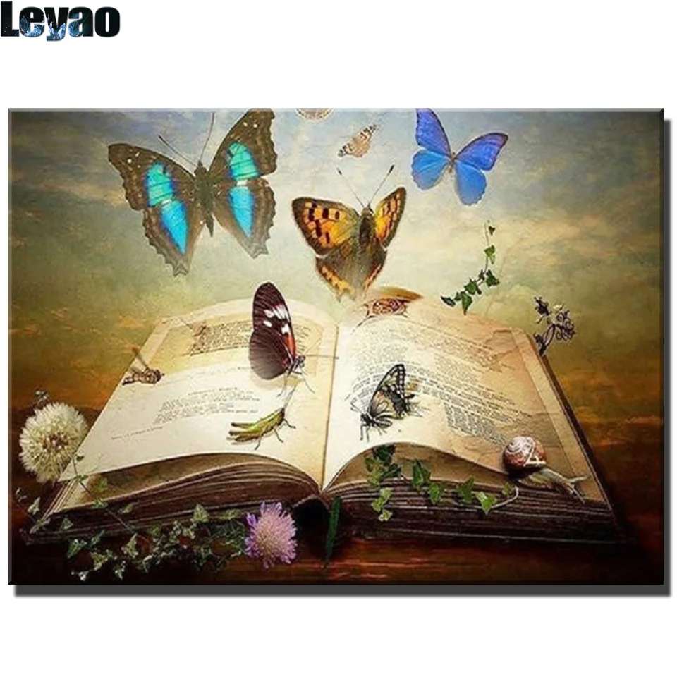 

Алмазная живопись, бабочки в книге, вышивка крестиком, искусство, Алмазная мозаика, гостиная, домашний декор, подарок