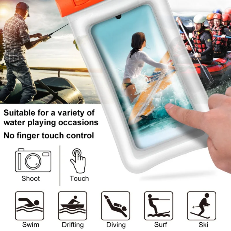 

Inflatable Swimming Waterproof Bag Floating Phone Waterproof Bag Swimming Diving Cover Mobile Phone