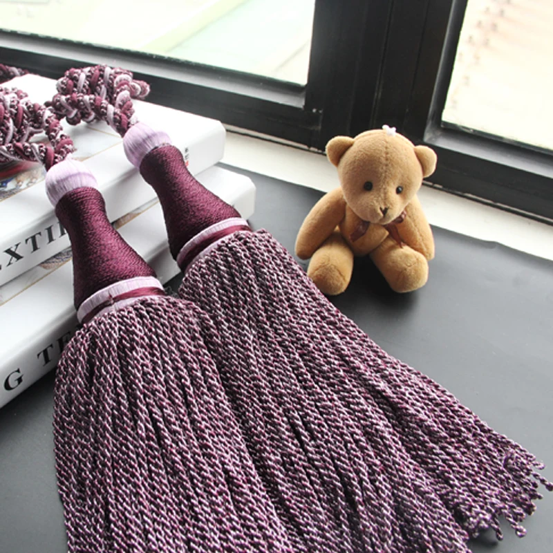 1PC Hanging Ball Curtain Tieback Tassel Buckle Curtains Braided Binding Tiebacks Window Tie Back Holder | Дом и сад