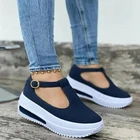 Женская обувь 2021 летние женские туфли-лодочки на не сужающемся книзу массивном ботинки на среднем каблуке размера плюс Обувь с дышащей сеткой; Кроссовки на танкетке женская обувь Mujer Sapato Feminino платформа