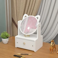 makeup portable girl desktop mirrors student dormitory dressing table simple with storage box home decor %d0%b7%d0%b5%d1%80%d0%ba%d0%b0%d0%bb%d0%be espejo miroir