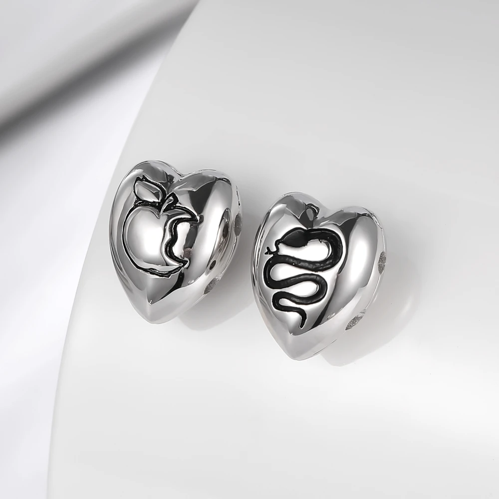 Женский браслет из серебра 925 пробы с подвеской в виде сердца | Украшения и