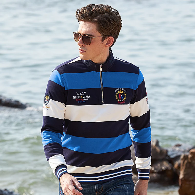 Мужские рубашки поло плотные натуральный хлопок деловые модные повседневные