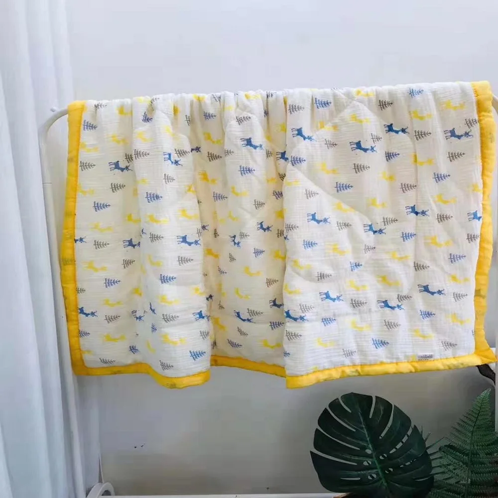 Детское стеганое одеяло 120*140 см детское из чистого хлопка спальное супер мягкое