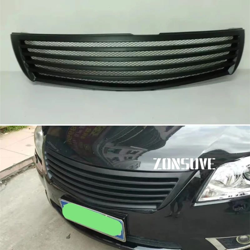 

Используется для Toyota Camry 2010 2011 года, углеродное волокно, передняя Центральная гоночная решетка, крышка, аксессуары, комплект кузова Zonsuve