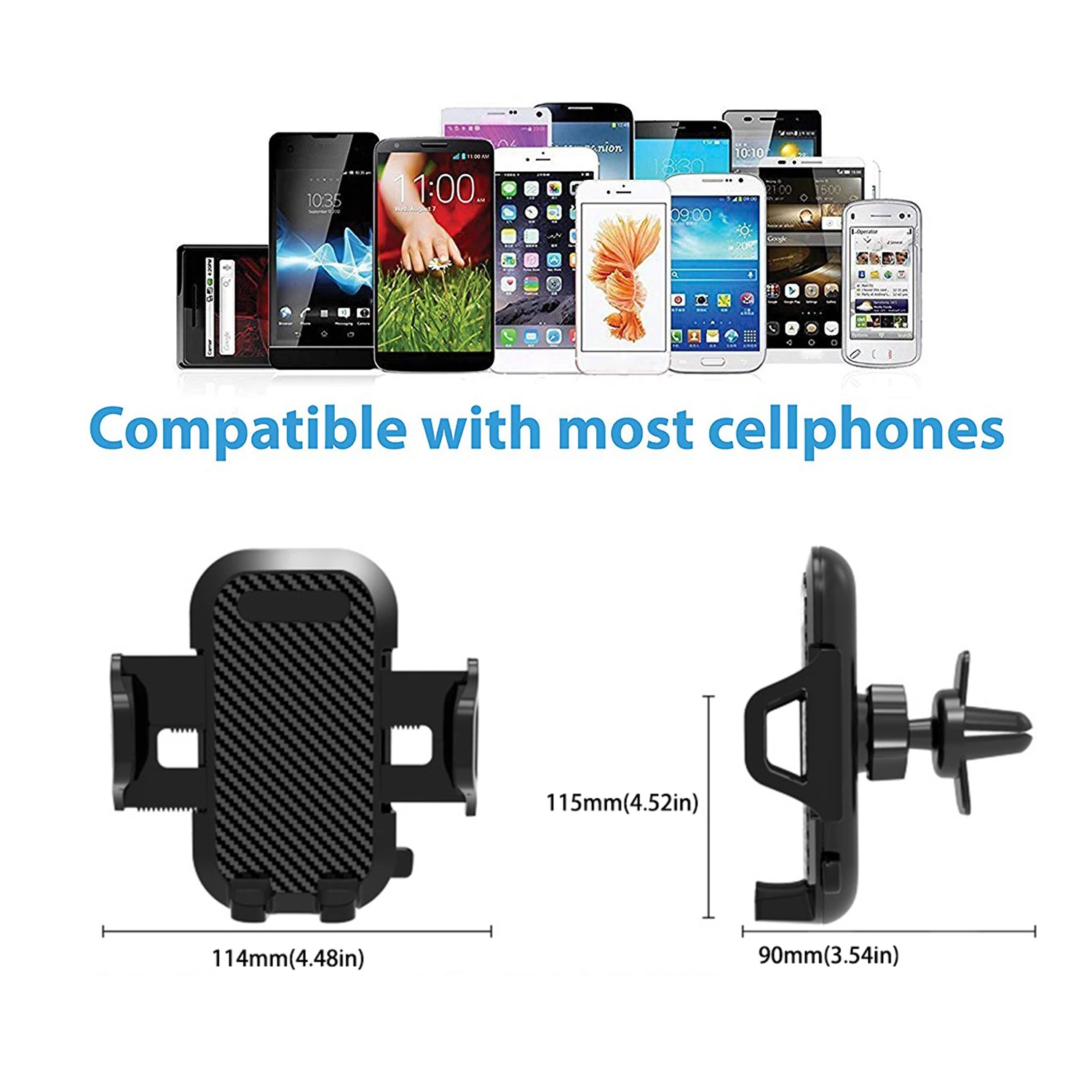 

Universal Car Phone Holder Multifunctional With Non-Slip Silicone Air Outlet Bracket For 3.5-7.5 Inch Car Navigation Bracket