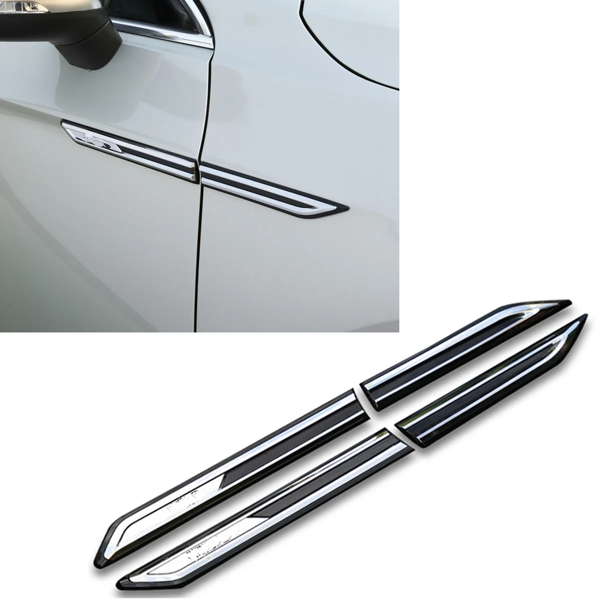 

2PCS ABS Body Standard Side Fender Decoration Sticker Trim Cover FOR Volkswagen VW Variant Passat B8 2016-2021 Car Styling