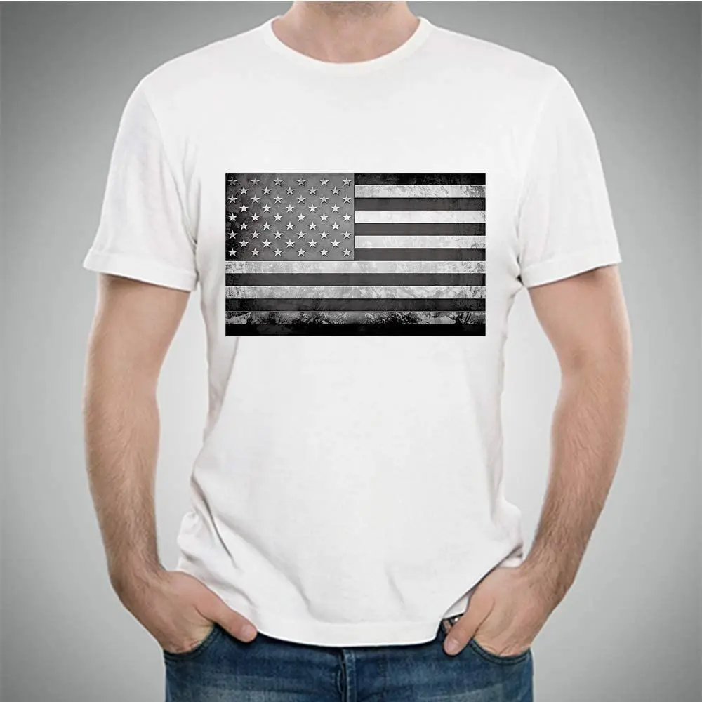 

New Arrivals 2020 Summer Cool Adult Cotton Short Sleeve Men Tee Vintage American Flag T-Shirt