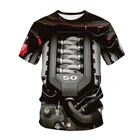 Футболка мужская с 3D-принтом двигателя, тенниска в стиле панк, майка с забавным принтом, футболка европейского размера, одежда в ретро стиле, лето