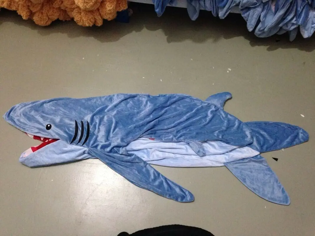 

71'' Giant Huge Shark Plush Cover Shell (Without Stuffing) With Zipper Xmas Gift Plush Nano Doll Unisex