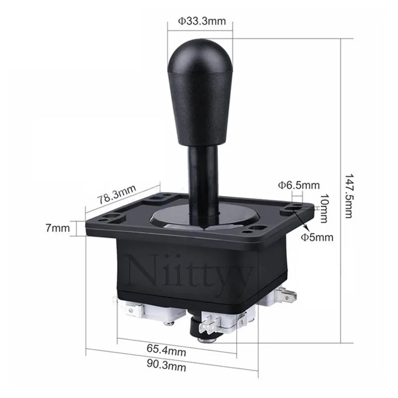 2шт аркадный испанский джойстик рокер черный эллипс кукла машина игровая Испания