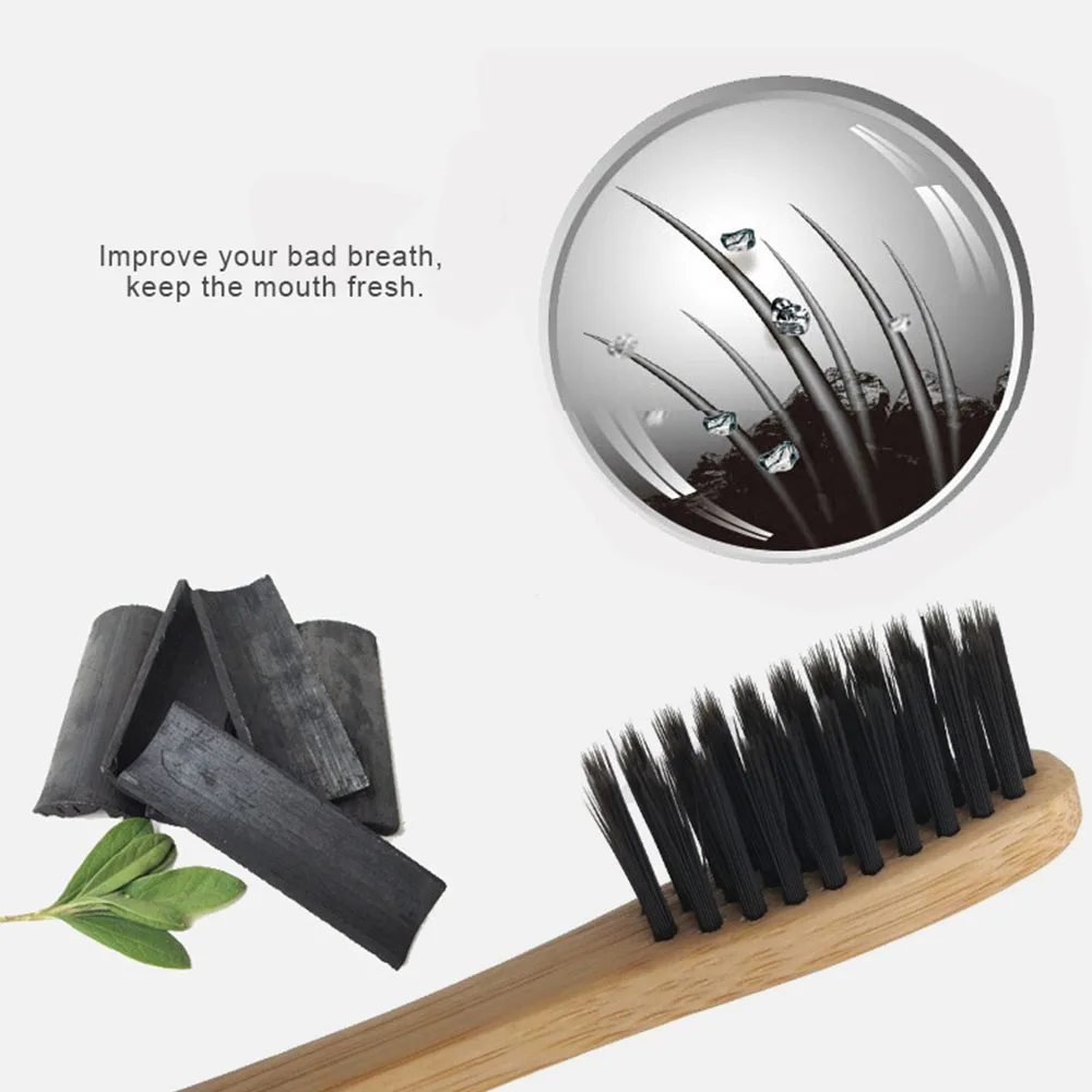 

5pcs 18cm Natural Bamboo Toothbrush Soft Hair Wooden Tooth Brush Eco Friendly Brushes Health Care Tool for Travel