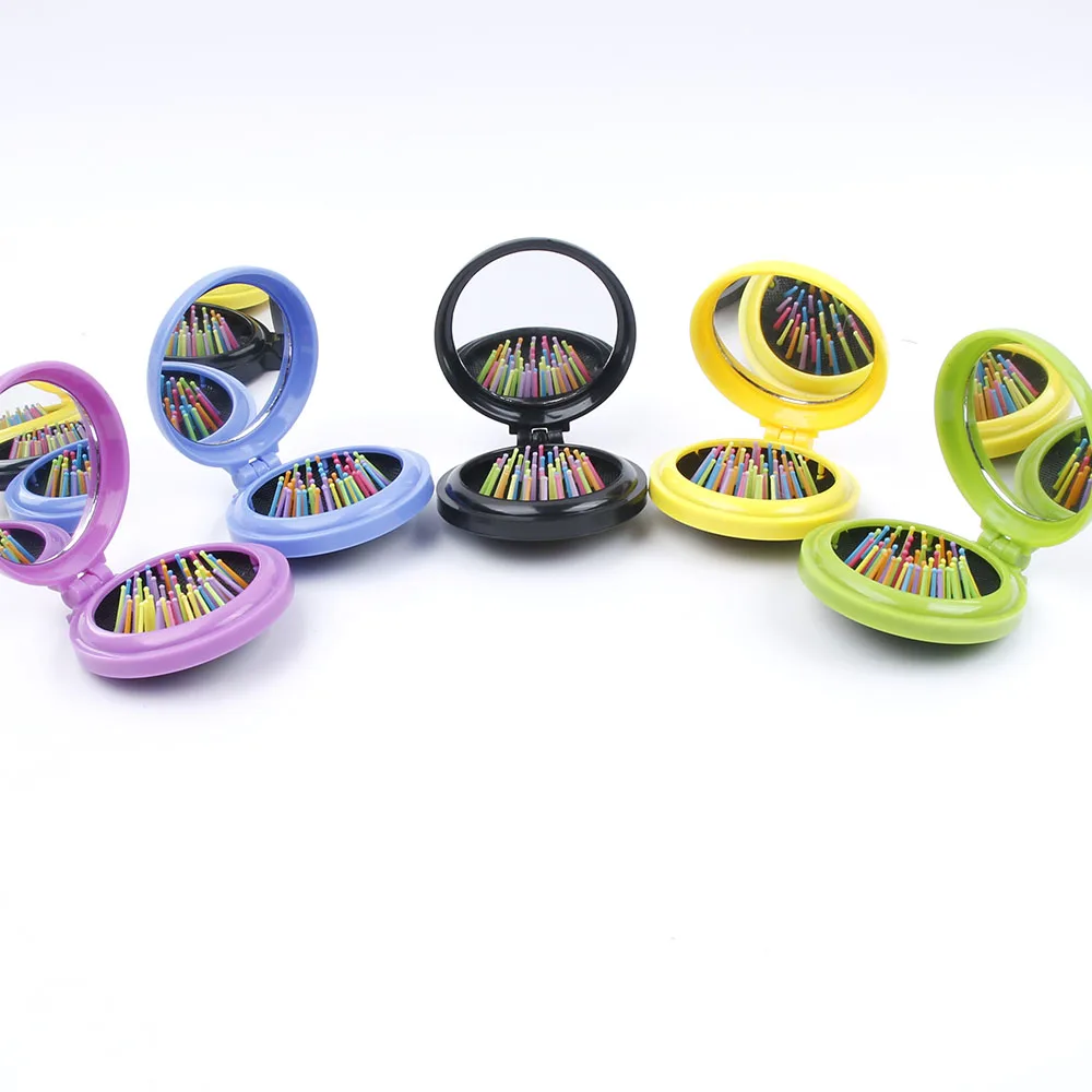 1 шт. новая портативная Мини Расческа для девочек массажная круглая дорожная