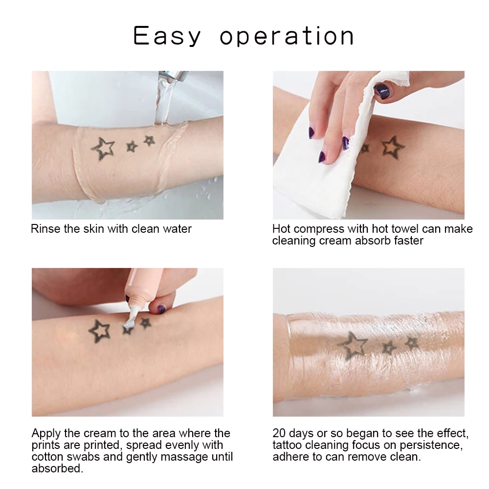 

Permanent Tattoo Removal Cream Safe Moisturize Skin Tattoos Remover Gel No Need For Pain Removal Maximum Strength Tattoo Tool