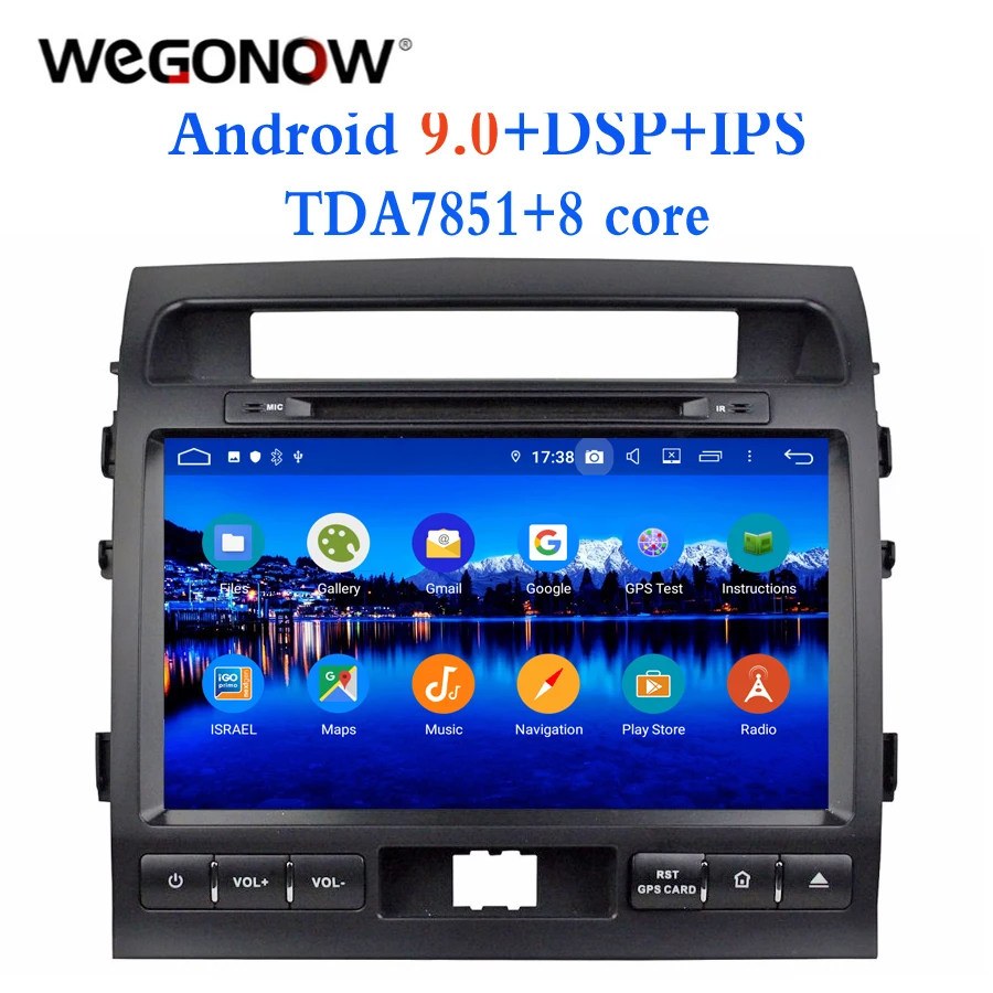 HD Android 9 0 для Toyota Land Cruiser 200 2008 2010 2011 2012 Octa Core 4 Гб Оперативная память автомобильный DVD