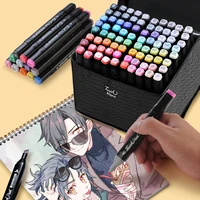 touchlilt 30406080168 color art markers manga drawing markers pen alcohol based sketch oily dual brush pen art supplies