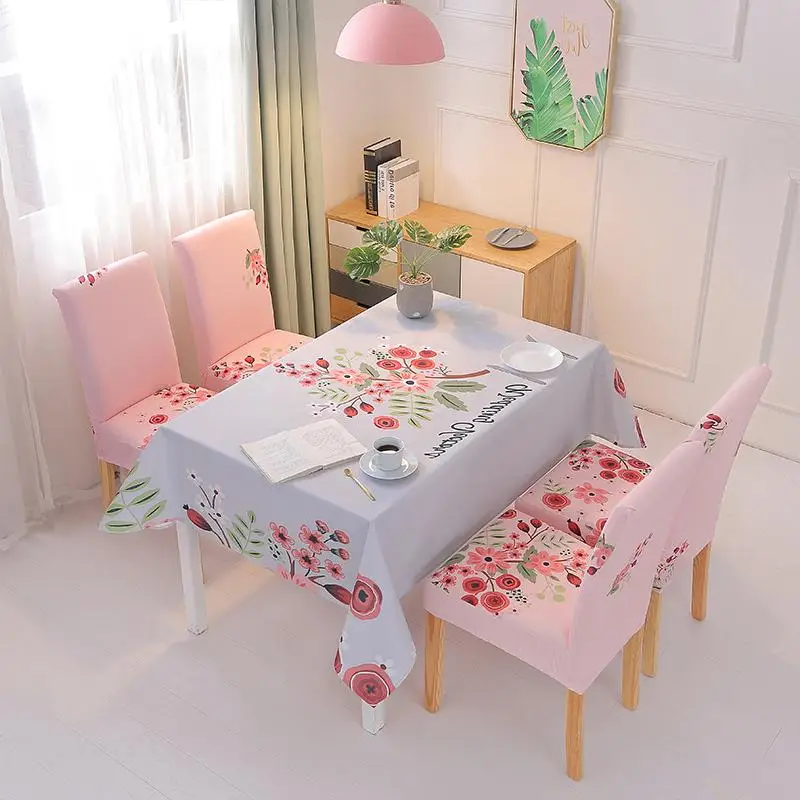 Водонепроницаемая и масляная скатерть с цветочным рисунком одноразовый