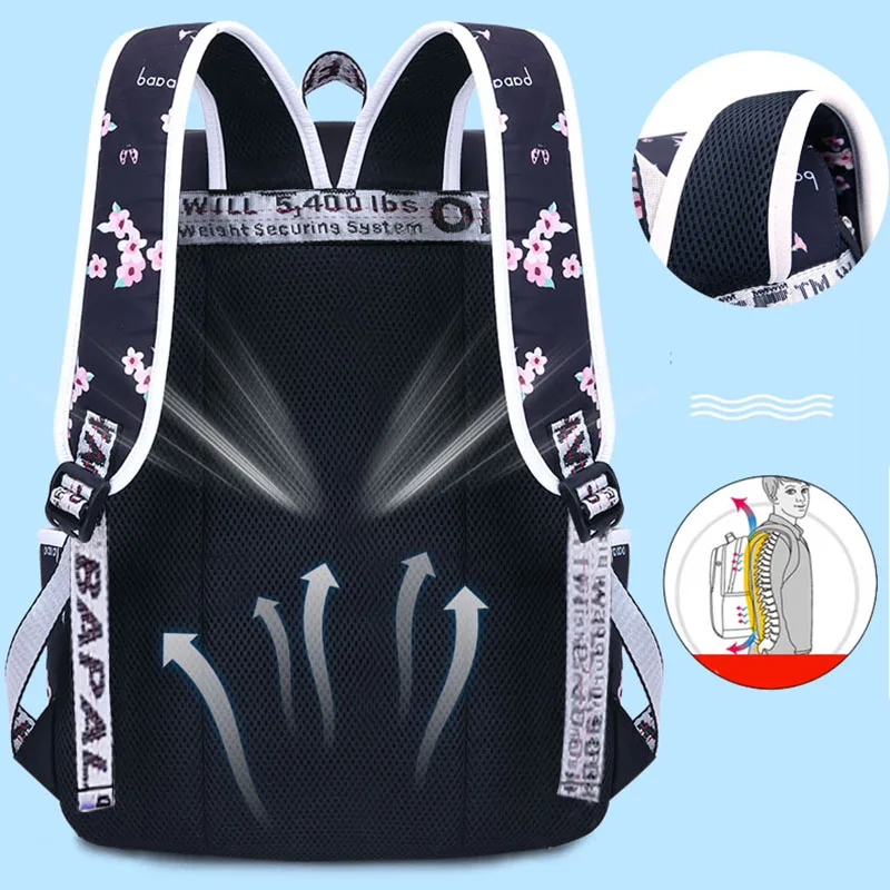 35L Nylon Backpack New Fashion Women Backpack Flower Schoolbags for Teenage Girls Women Shoulder Bags Rucksacks Scoolbag Mochila