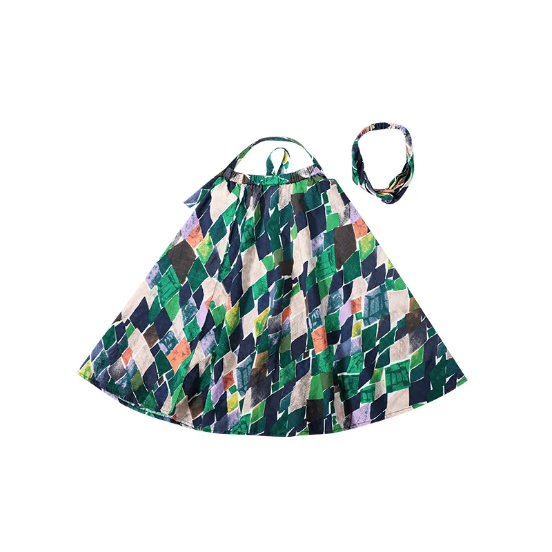 

2021 Summer Mother and Daughter Parent-child Clothes Girls' Sling Print Casual Dress Mom and Daughter Matching Clothes