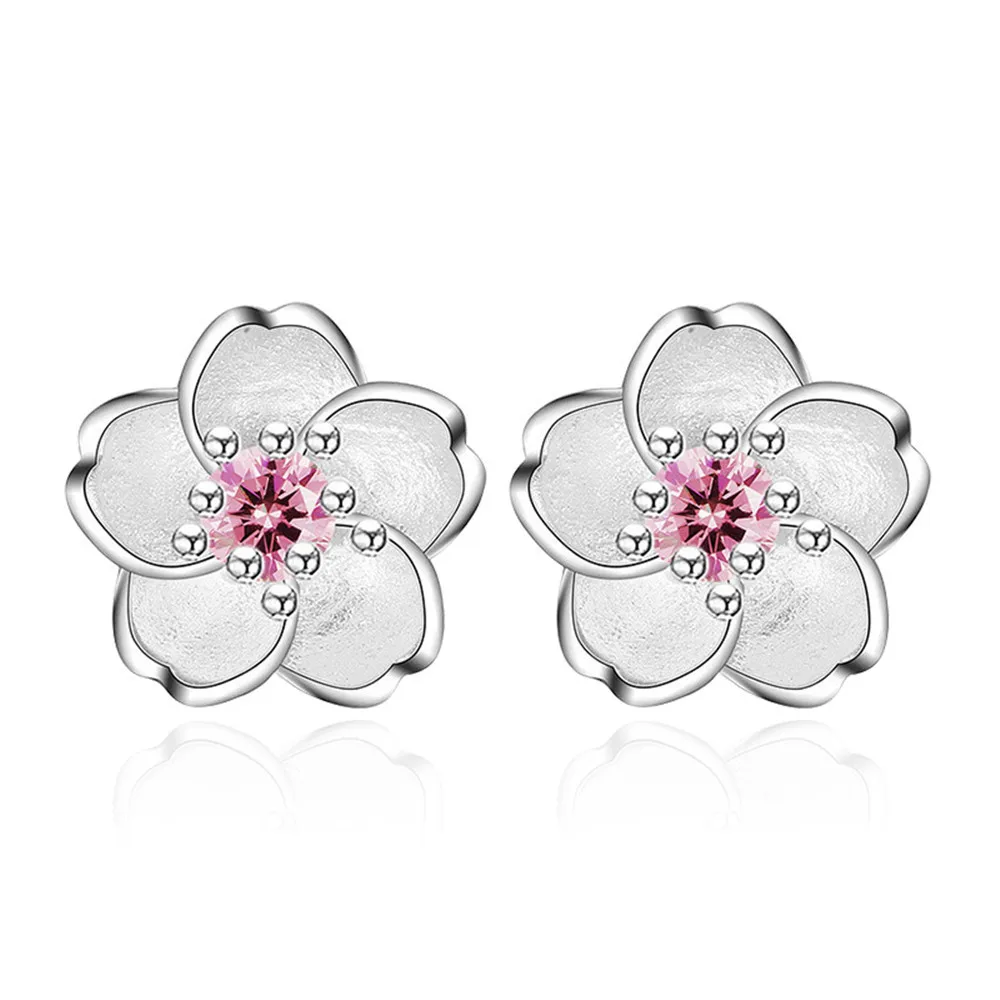 Pink Earrings SHDEDE Модные Ювелирные наборы женские аксессуары CZ Кристалл от Swarovski Подвеска для вечеринок Ожерелье Серьги Горячая не аллергия+ WH22 - Окраска металла: Pink Earrings