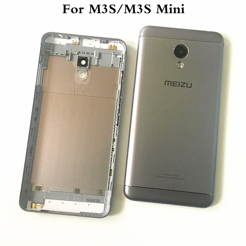 

For MEIZU M3S Back Battery Cover Rear Door Housing Chassis Case For Meizu M3S mini Battery Cover With Camera Lens Side Buttons