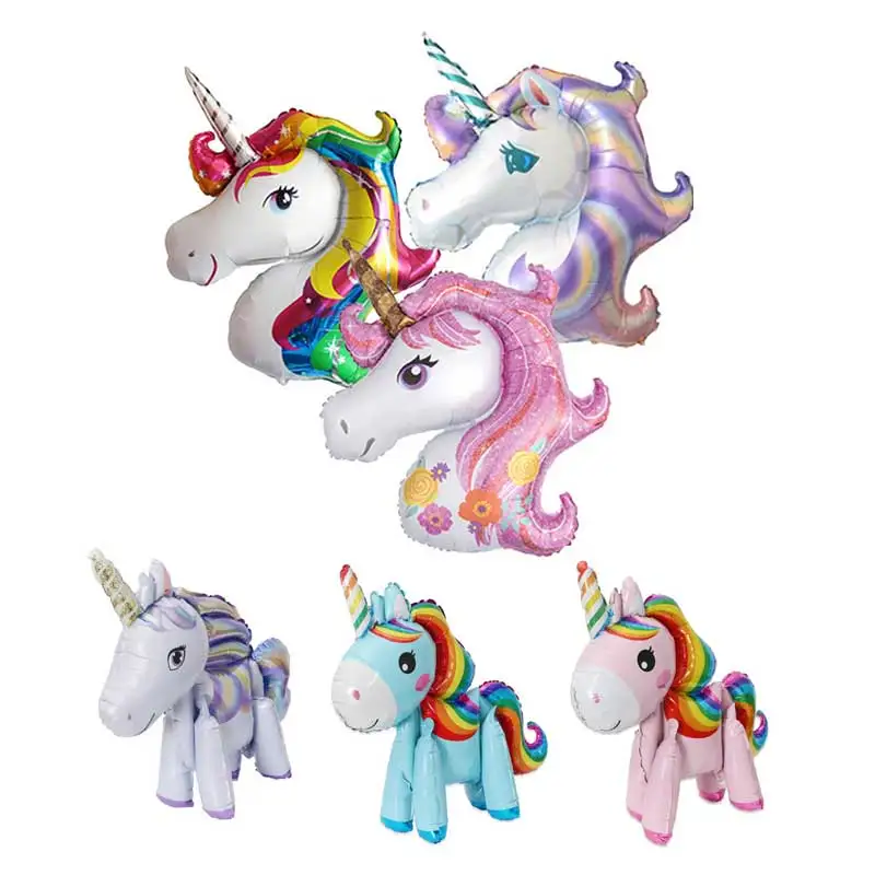 1 шт. праздничные шарики с единорогом украшения 3d единорог для прогулок воздушный