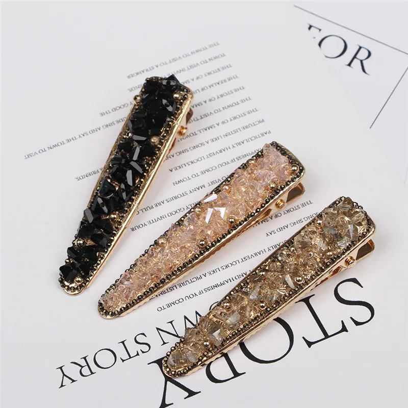 Заколки для волос с большим бантом женские элегантные Геометрические зажимы из