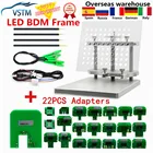 2021 металлическая светодиодная BDM Рамка Полный комплект из нержавеющей стали с 22 шт. адаптеров BDM подходит для Fgtech ECU чип тюнинг OBD2 диагностические инструменты