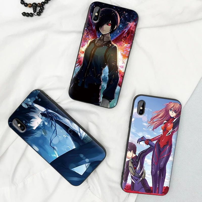 Милый аниме девушка Мягкий чехол из ТПУ для Apple iPhone X XR XS MAX 5 5S 5C SE 6 S 7 8 Plus ipod touch