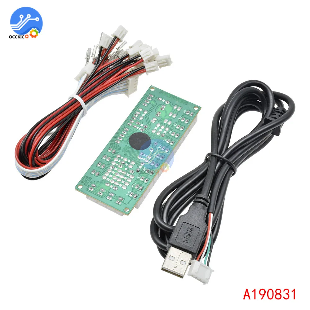 Нулевая задержка аркадная USB энкодер ПК к джойстику и кнопке для MAME Fight Stick плата управления